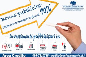 Bonus pubblicità: credito d`imposta fino al 90% Approfitta fino al 22 ottobre del contributo per gli investimenti in campagne pubblicitarie. Oggi conviene! 