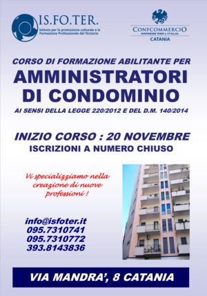 Amministratori di condominio: aperte le iscrizioni al corso abilitante