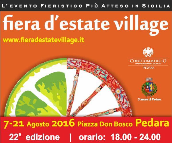 Dal 7 al 21 agosto torna Fiera d`Estate Village a Pedara