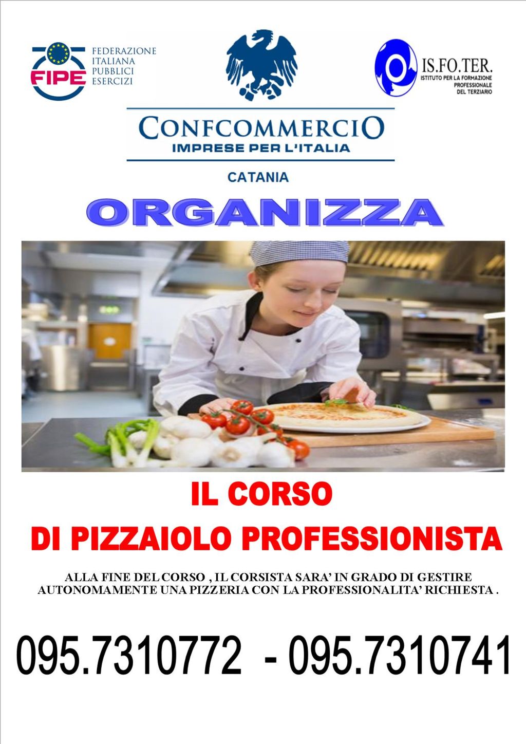 APERTE LE ISCRIZIONI AL CORSO DI PIZZAIOLO