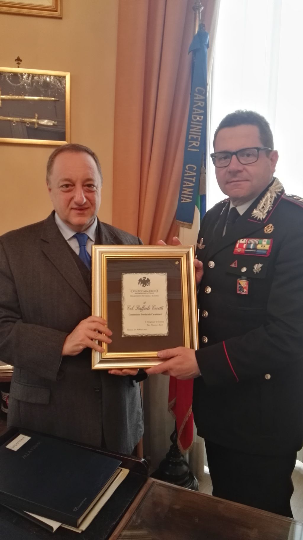 Dipartimento sicurezza: Zaccà in visita dal Comandante dell`Arma dei Carabinieri