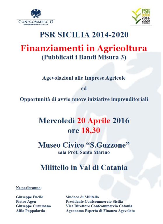 Finanziamenti in agricoltura: pubblicati i Bandi Misura 3