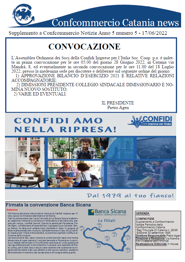 Confcommercio News Anno 5 numero 5